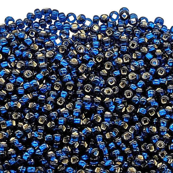 Preciosa Seed Beads 8/0, silver lined montana