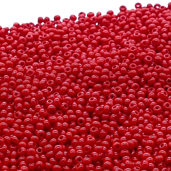 Preciosa Seed Beads 8/0, opaque dark red
