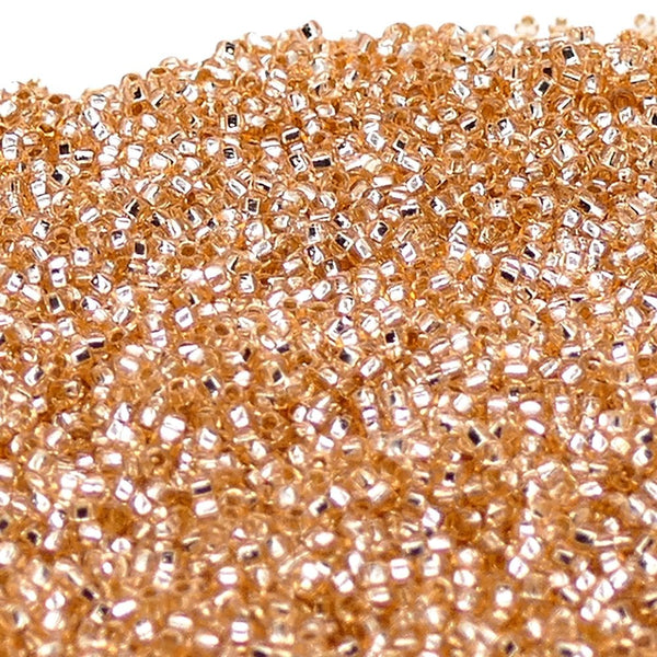 Preciosa Seed Beads 11/0, silver lined champagne