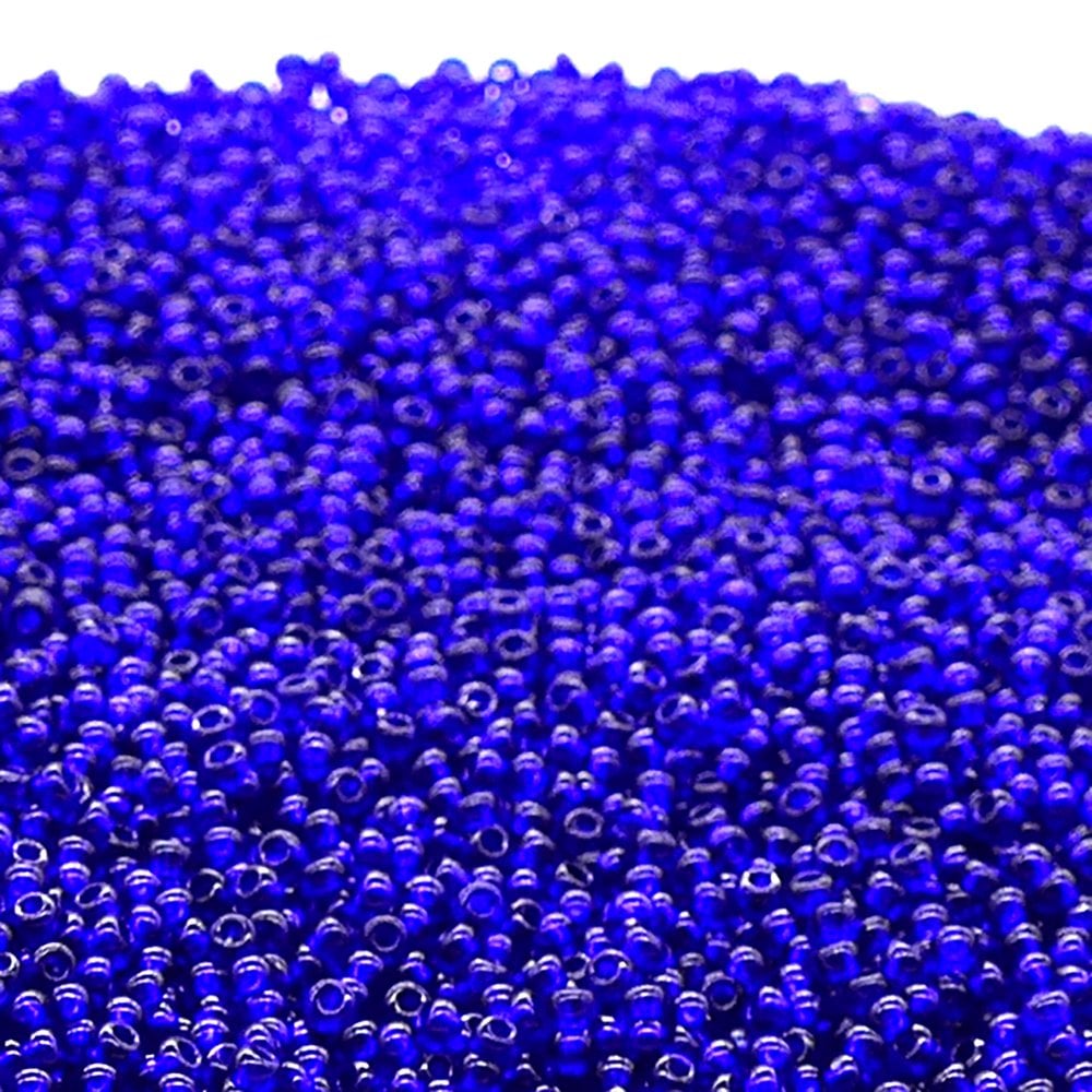 Preciosa Seed Beads 11/0, transparent dark sapphire