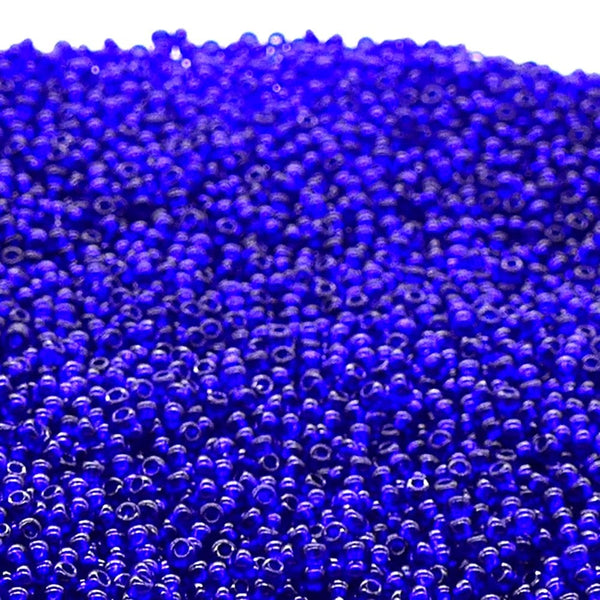Preciosa Seed Beads 11/0, transparent dark sapphire