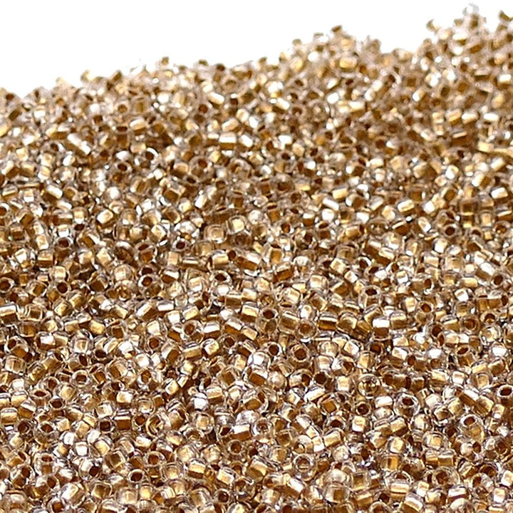 Preciosa Seed Beads 11/0, crystal/bronze lined