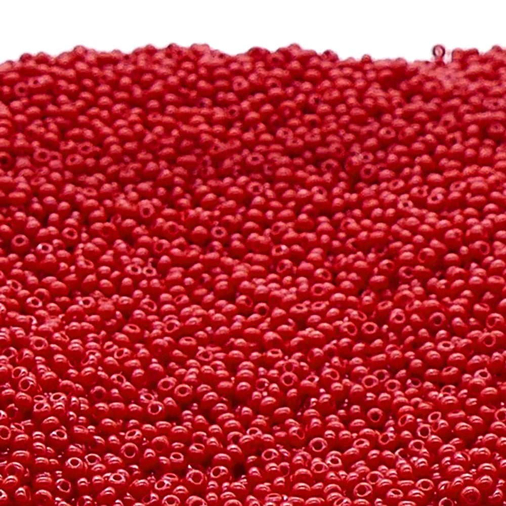 Preciosa Seed Beads 11/0, opaque red matte