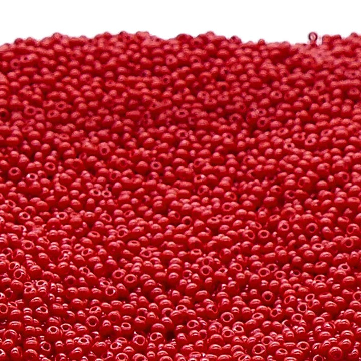 Preciosa Seed Beads 11/0, opaque red matte
