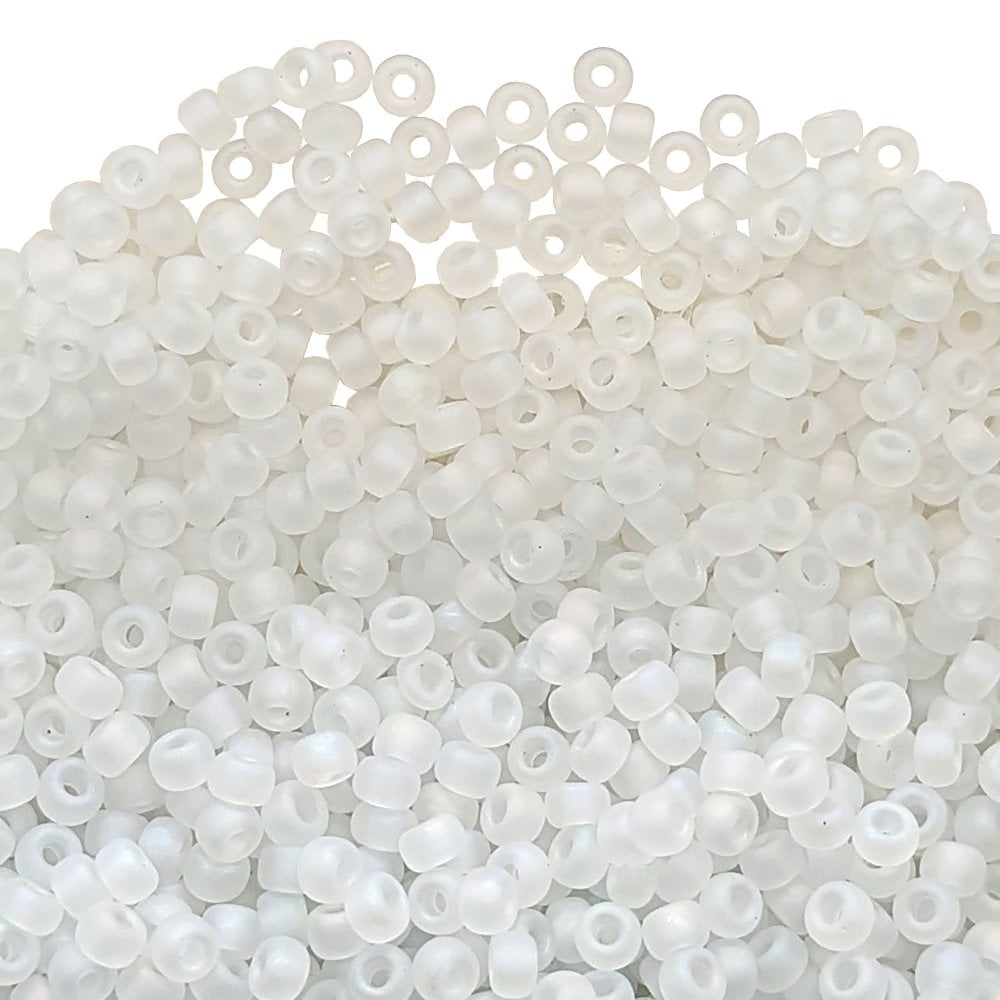 Miyuki Seed Beads 6/0, matte transparent crystal AB