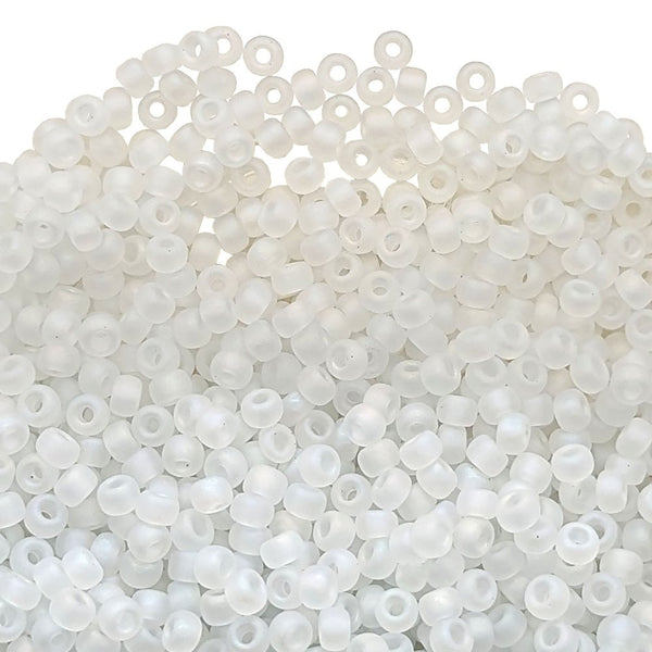Miyuki Seed Beads 6/0, matte transparent crystal AB