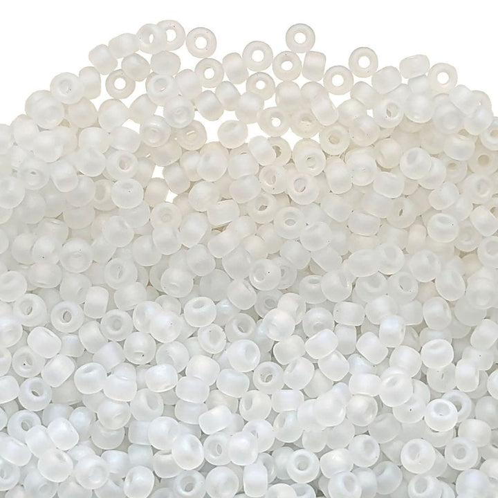 Miyuki Seed Beads 6/0, matte transparent crystal AB