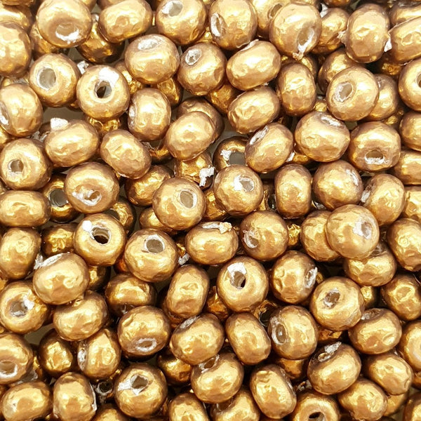 Miyuki Seed Beads 6/0, baroque pearl antique brass