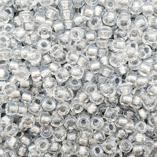Miyuki Seed Beads 6/0, sparkling pewter lined crystal