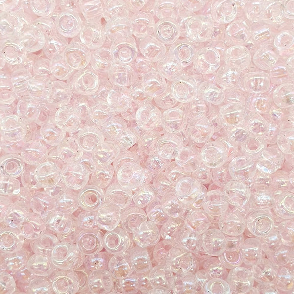 Miyuki Seed Beads 6/0, transparent pale pink AB