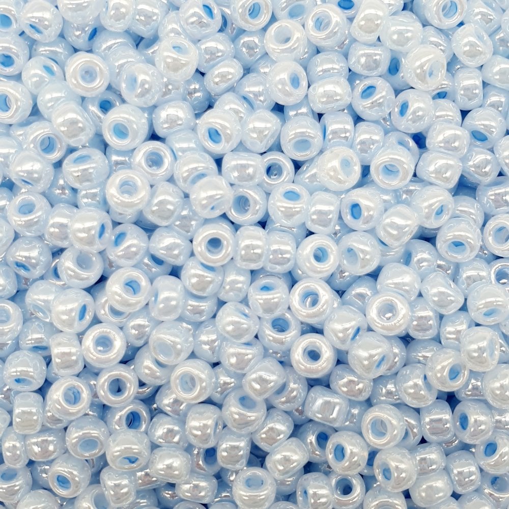Miyuki Seed Beads 6/0, sky blue ceylon