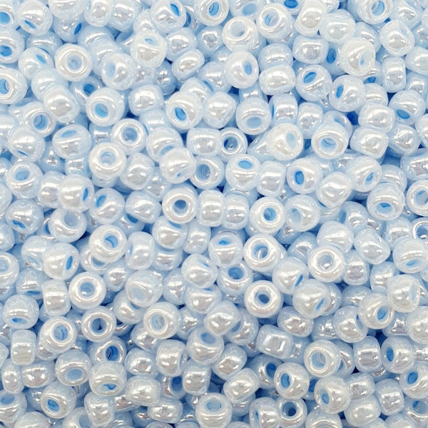 Miyuki Seed Beads 6/0, sky blue ceylon