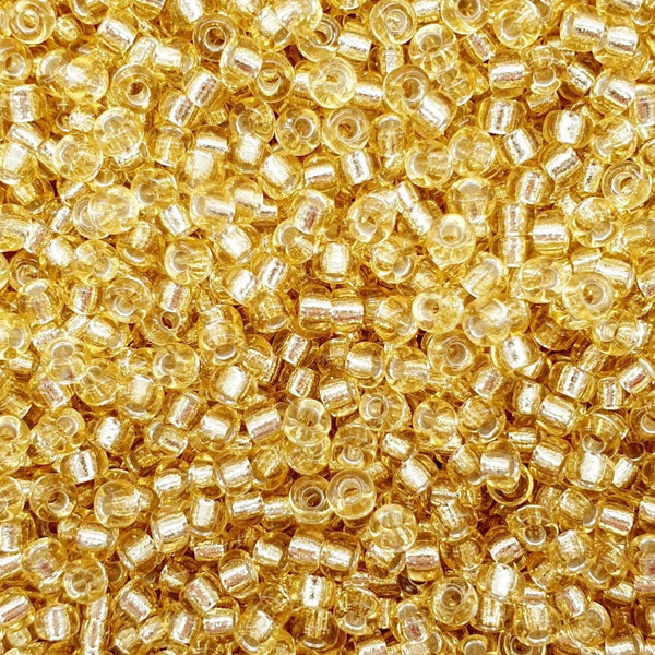 Miyuki Seed Beads 8/0, silver lined light gold