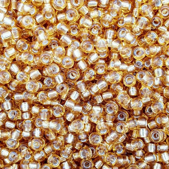 Miyuki Seed Beads 8/0, silver lined dark gold