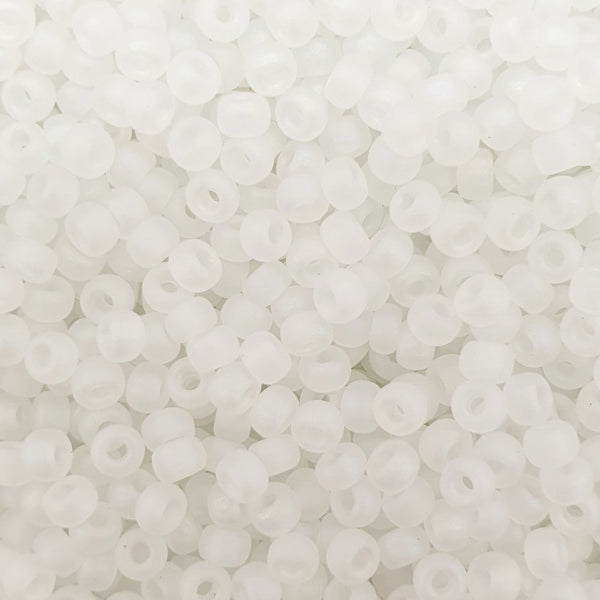 Miyuki Seed Beads 8/0, matte crystal AB