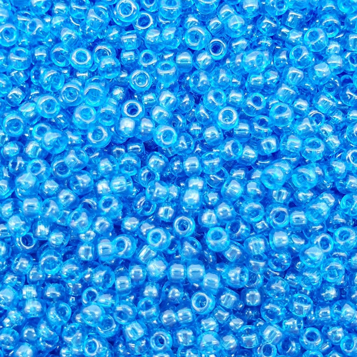 Miyuki Seed Beads 11/0, transparent capri blue