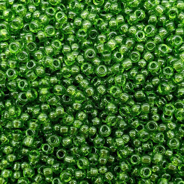 Miyuki Seed Beads 11/0, transparent olive green