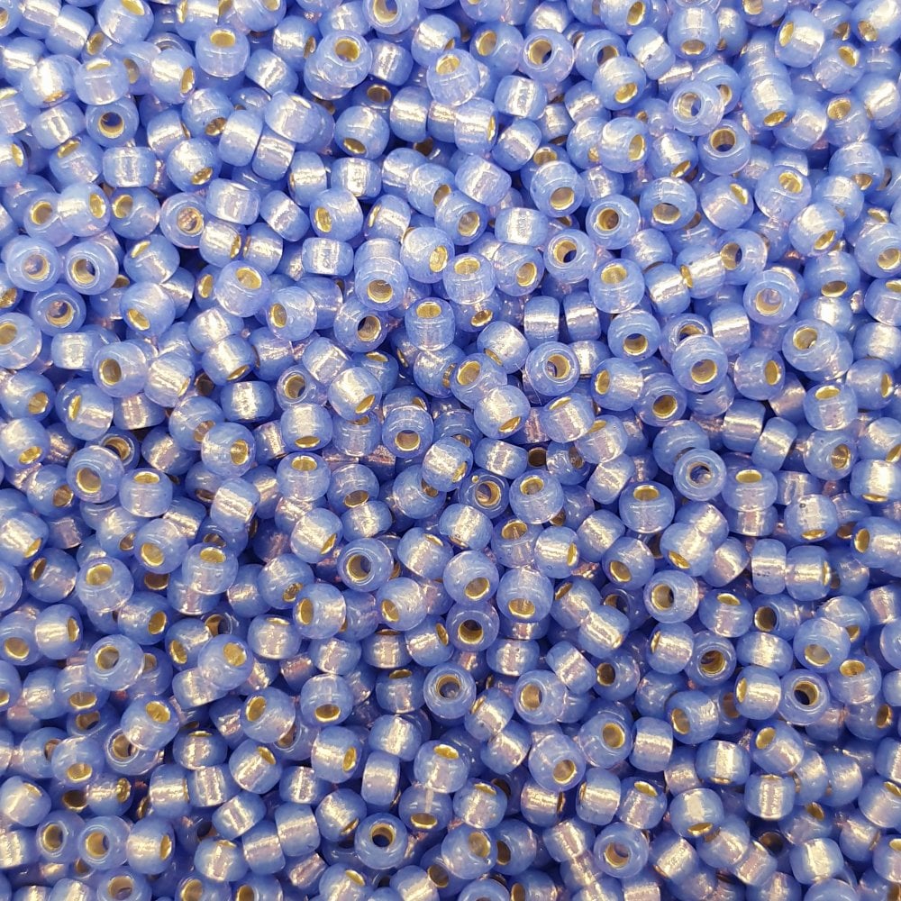 Miyuki Seed Beads 11/0, silver lined violet AB