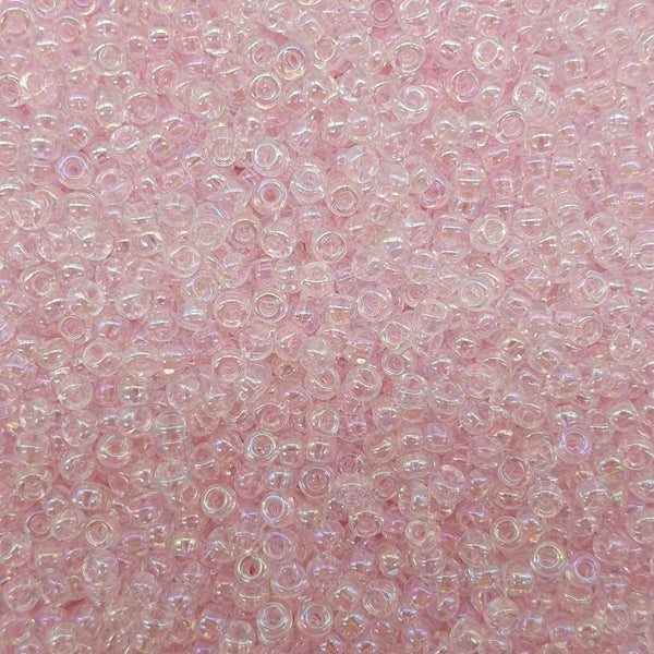 Miyuki Seed Beads 11/0, transparent pale pink AB