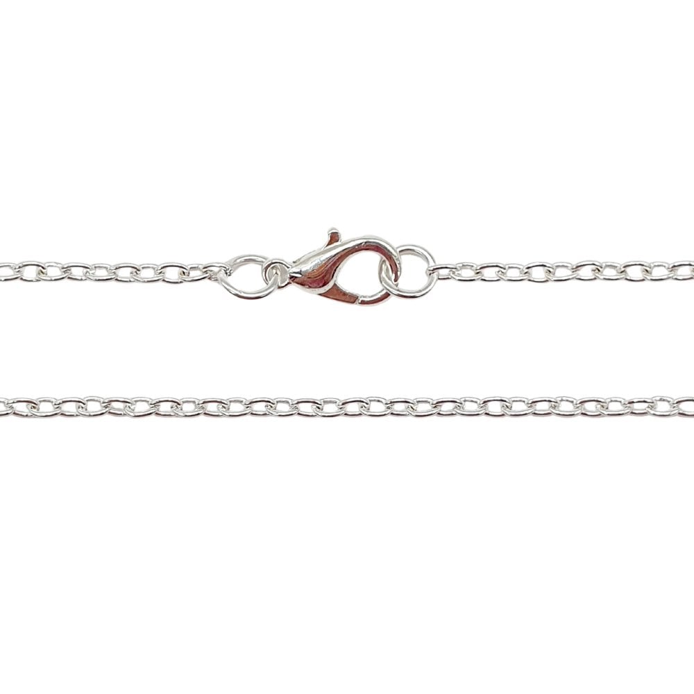 18" Trace Chain Necklace, silver-plated