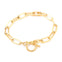 Stainless Steel Paperclip Link Bracelet, gold tone