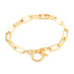 Stainless Steel Paperclip Link Bracelet, gold tone