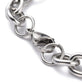 Stainless Steel Figaro Link Bracelet w/Lobster, silver tone, additional photo