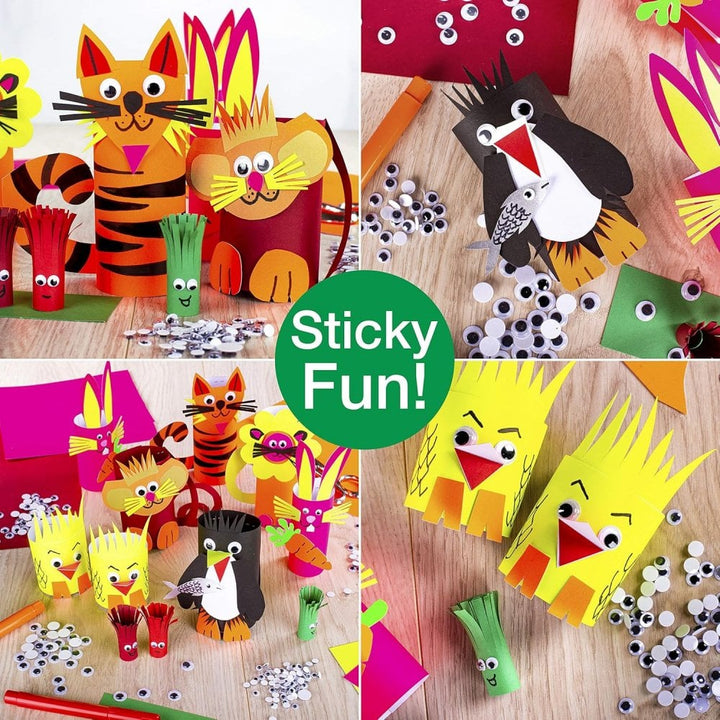 Self-Adhesive Googly Eyes, Sticky Wobbly Craft 300 Assorted Pieces 6mm to 12mm, additional photo