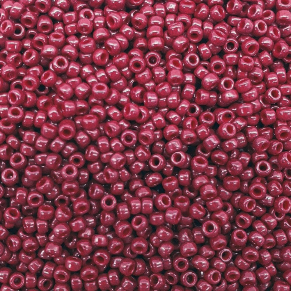 Miyuki Seed Beads 11/0, dyed opaque maroon