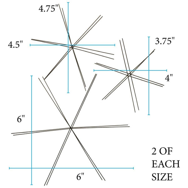 Beadsmith, pack of snowflake ornament wire forms, assorted sizes, additional photo