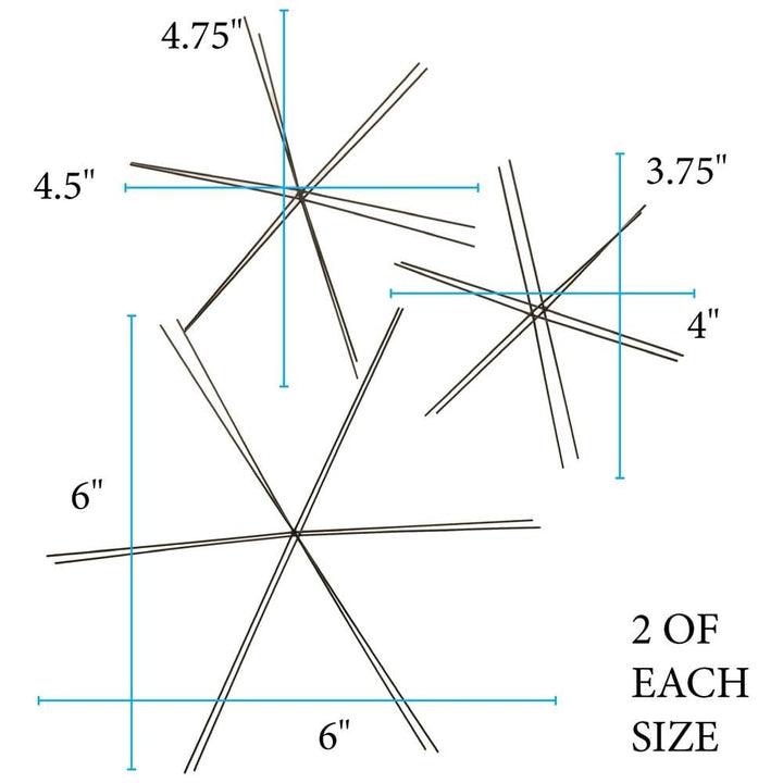 Beadsmith, pack of snowflake ornament wire forms, assorted sizes, additional photo