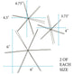 Beadsmith, pack of snowflake ornament wire forms, assorted sizes, additional photo