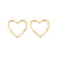 Huggie Heart Hoop Earrings 16mm, 18k-gold-plated brass