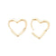 Huggie Heart Hoop Earrings 16mm, 18k-gold-plated brass, additional photo