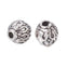 Tibetan Style Beads Textured Round 6mm, antique-silver-plated