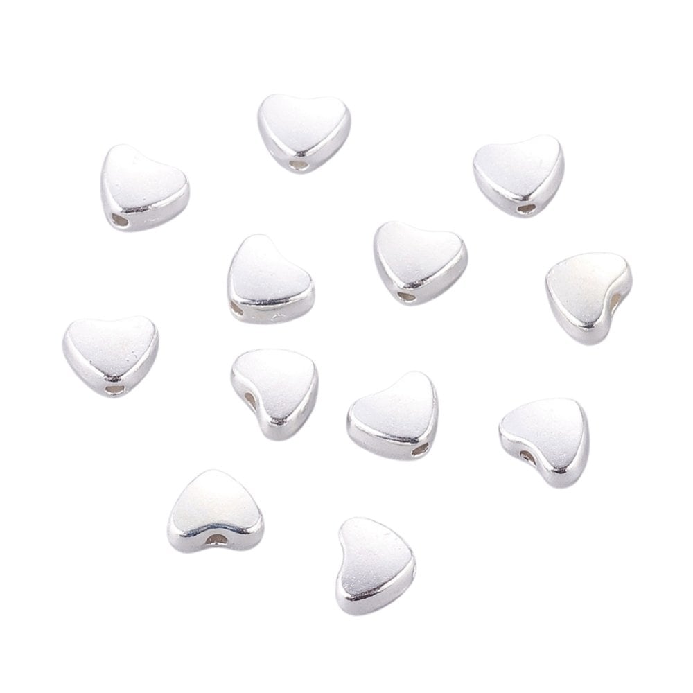 Tibetan Style Beads Mini Heart 6mm, antique-silver-plated, additional photo