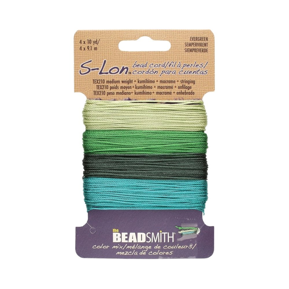 Beadsmith S-Lon Bead Cord Tex210, evergreen