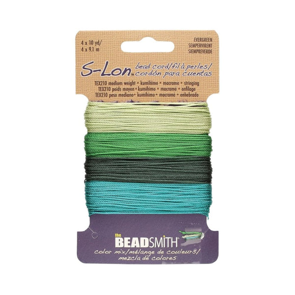 Beadsmith S-Lon Bead Cord Tex210, evergreen