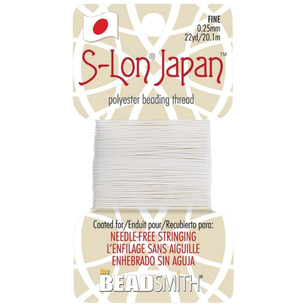 Beadsmith S-Lon Cord Japan 0.25mm, white