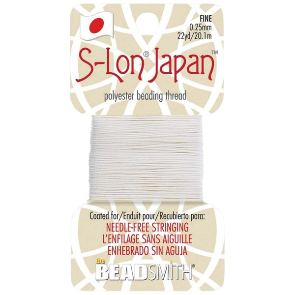 Beadsmith S-Lon Cord Japan 0.25mm, white