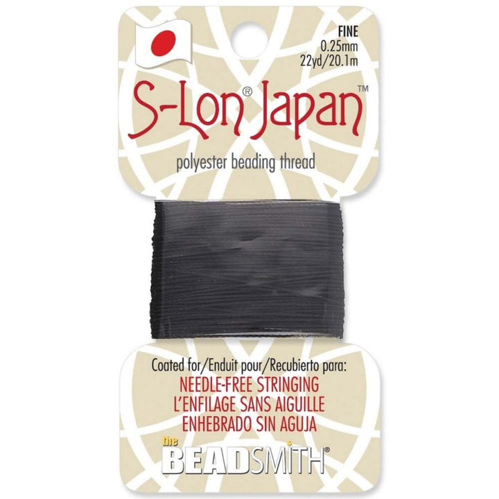 Beadsmith S-Lon Cord Japan 0.25mm, black