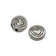 Tibetan Style Beads Flat Round With Heart 6mm, antique-silver-plated