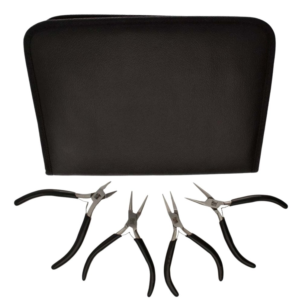 Beadsmith 4 Piece Super-Fine Pliers Set, black handle, additional photo