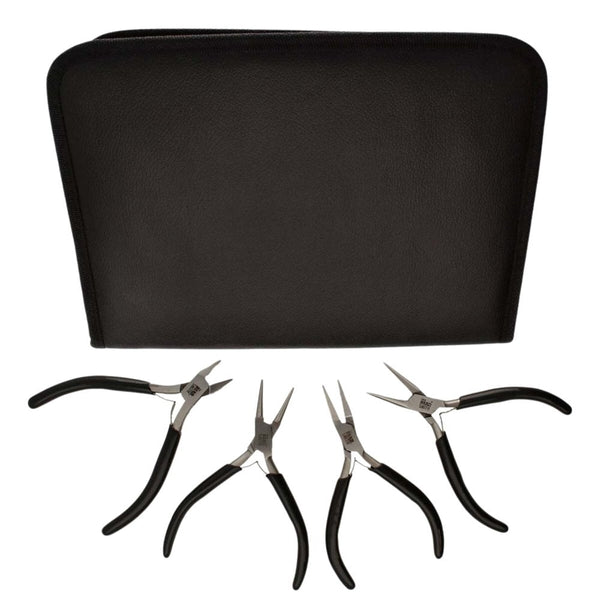 Beadsmith 4 Piece Super-Fine Pliers Set, black handle, additional photo