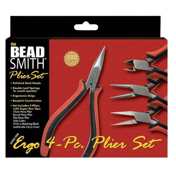 Beadsmith 4 Piece Super-Fine Ergonomic Pliers Set