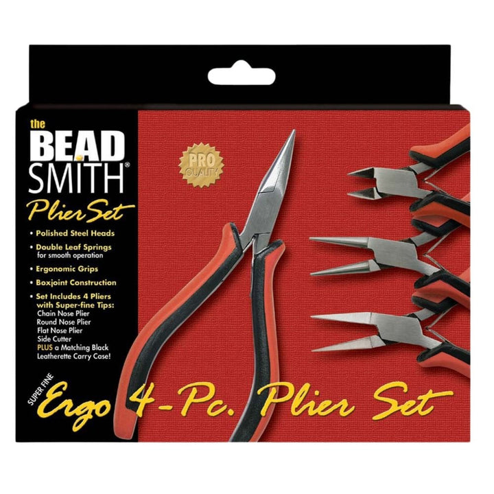Beadsmith 4 Piece Super-Fine Ergonomic Pliers Set