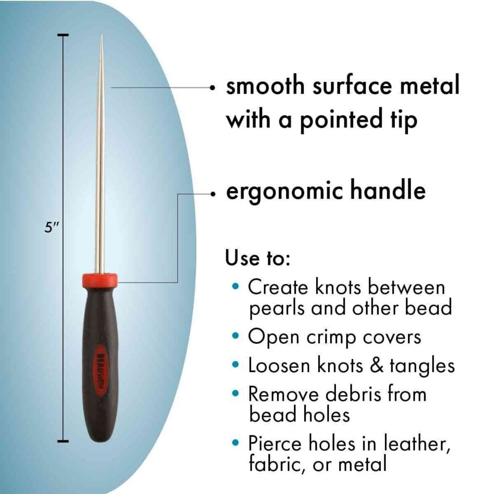 Beadsmith Metal Awl With Ergonomic Grip, 5 inch, additional photo