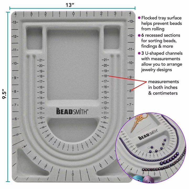 Beadsmith Bead Design Board 9.5 X 13 Inches, flocked, additional photo