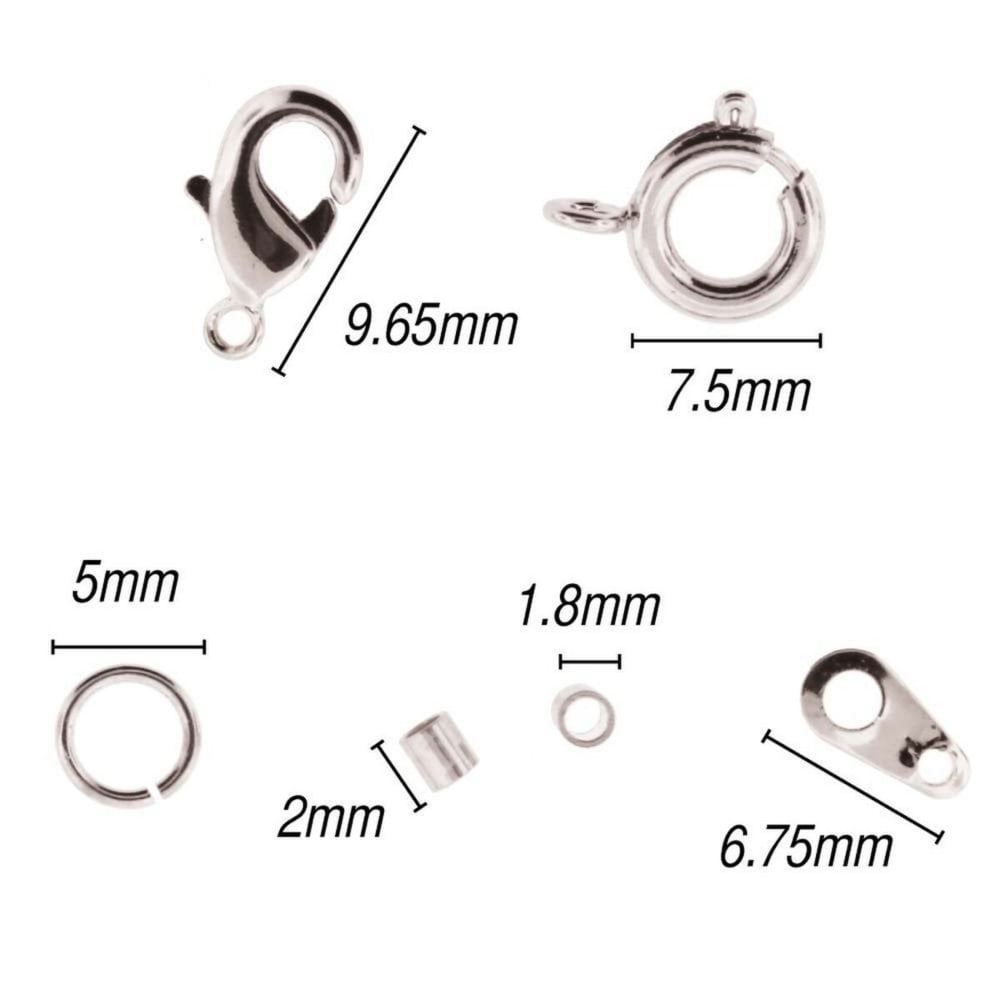 Beadsmith Findings Assortment Pack, silver-plated, additional photo