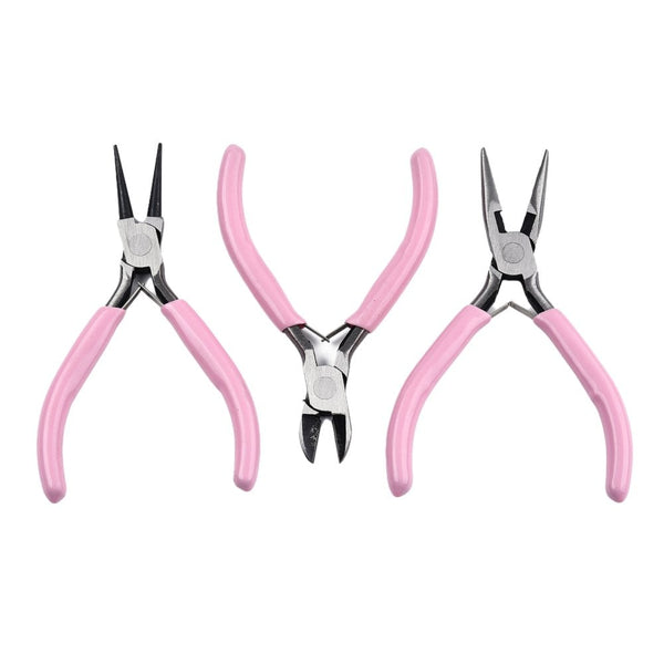 Economy 3 Piece Plier Set, pink